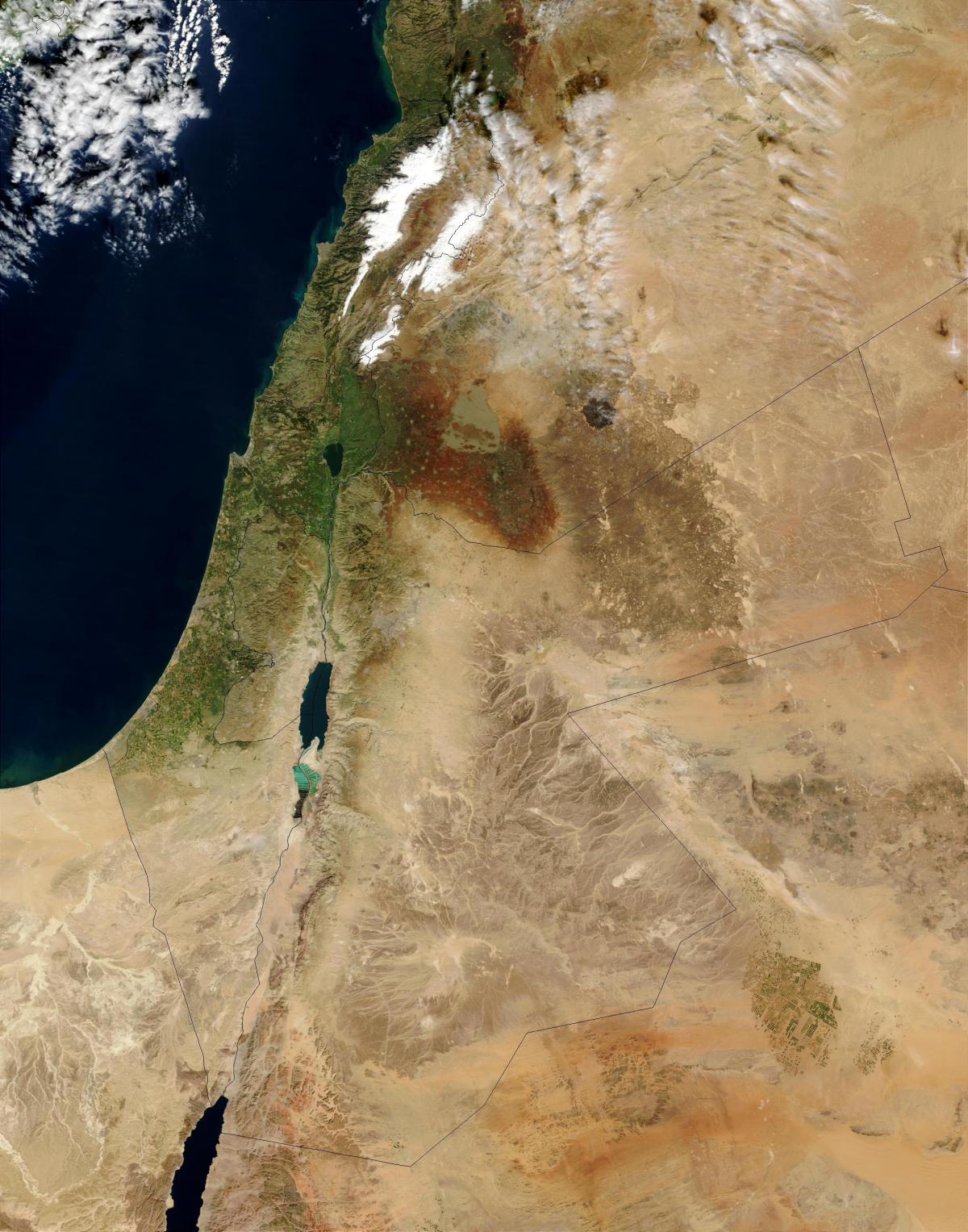 mapa ng israel satellite 
