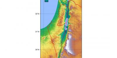 Mapa ng israel elevation